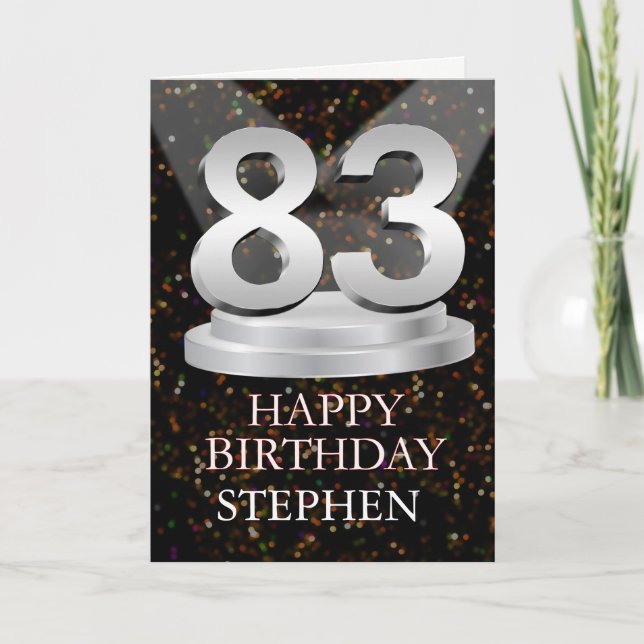 Carte 83e anniversaire Points saillants Ajouter une cart (Devant)