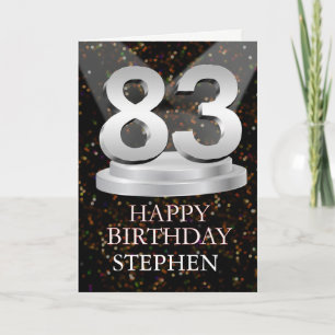 Carte 83e anniversaire Points saillants Ajouter une cart