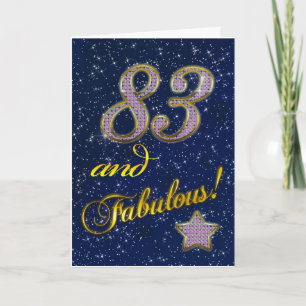 Carte 83e anniversaire pour quelqu'un Fabulous
