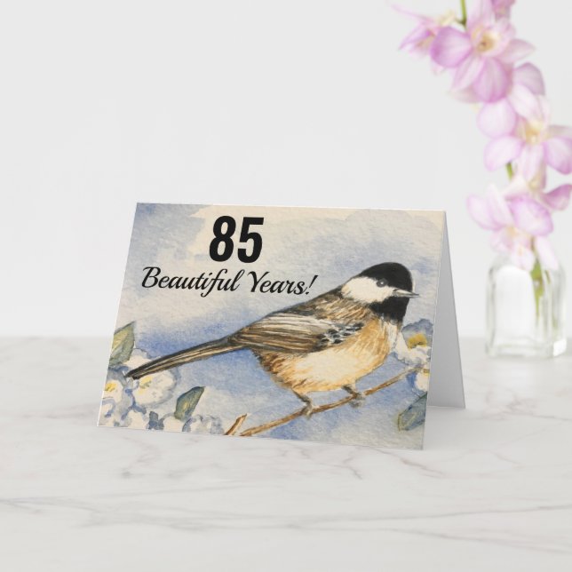 Carte 85 Belles Années Fleurs de Pickadee Anniversaire (Orchidée)