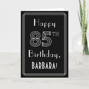 Carte 85e anniversaire : Art Déco Style # 85 & Nom perso