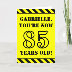 Carte 85e anniversaire : Jeu de style graphique, Nom per