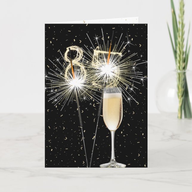 Carte 85e anniversaire Sparklers au vin blanc (Devant)