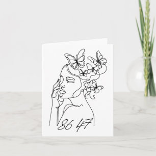 Carte 8647 Anti Trump Floral Resist 86 47 Empêchez Trump