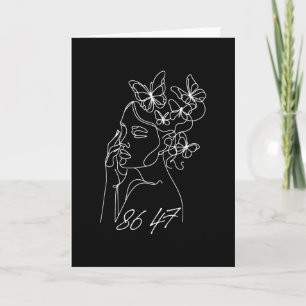Carte 8647 Anti Trump Floral Résister 86 47 Impeach Trum