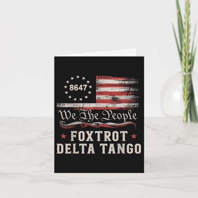 Carte 8647 Foxtrots Deltas Tangos America Drapeau (Devant)