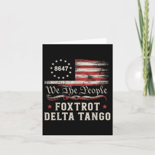 Carte 8647 Foxtrots Deltas Tangos America Drapeau
