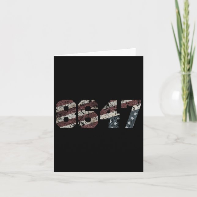 Carte 8647 Style Drapeau Distressé (Devant)