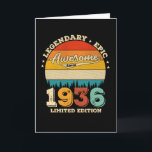 Carte 86 Year Old Awesome Since 1936 86th Birthday Gift<br><div class="desc">Birthday Design For anyone who's horoscope say difficult & Stubborn But totally worth.Wear it with pride at work,  school gym perfect to pair with shorts,  leggings or jeans for a casual yet trendy Look</div>