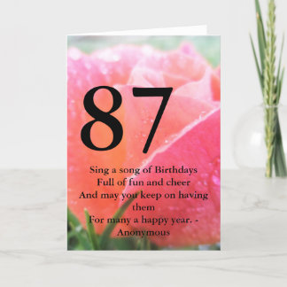 Carte 87e anniversaire