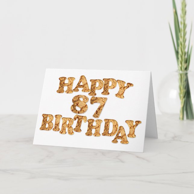 Carte 87e anniversaire pour un amoureux des cookie (Devant)