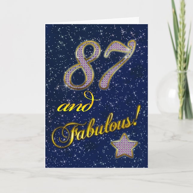 Carte 87ème anniversaire pour quelqu'un Fabulous (Devant)