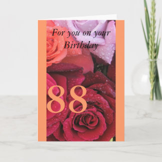 Carte 88e anniversaire