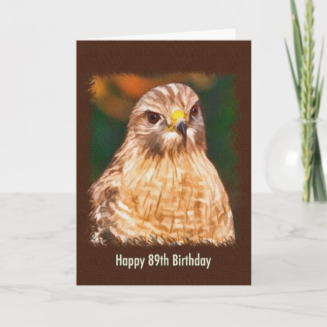 Carte 89e anniversaire, Hawk à épaulettes (Devant)