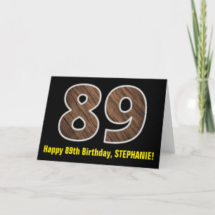 Carte 89e anniversaire : Nom + Faux Motif de céréales bo