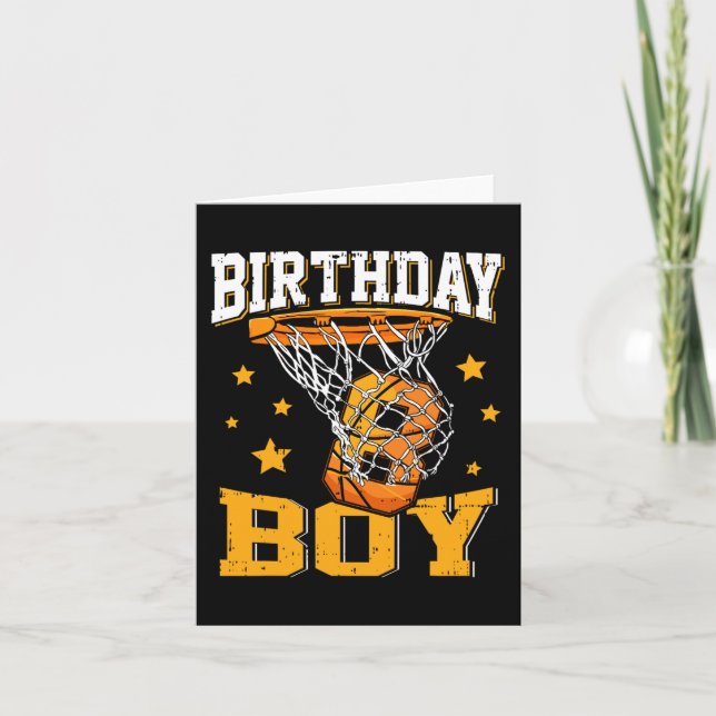 Carte 8 Anniversaire Basketball Garçon 8 Anniversaire Ba (Devant)