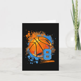 Carte 8 ans 8e anniversaire Basketball