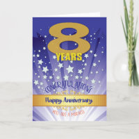 8 Ans d'Anniversaire de Récupération Chiffre Gras