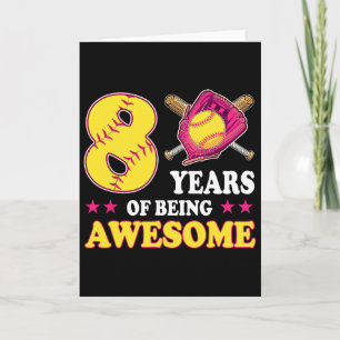 Carte 8 Ans De Fille Softll Géniale 8ème Anniversaire