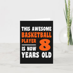Carte 8 ans Joyeux 8e anniversaire Basketball 8e Birt
