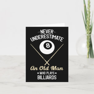 Carte 8 Ball Pool Drôle Billard Joueur Lover Papa Cadeau