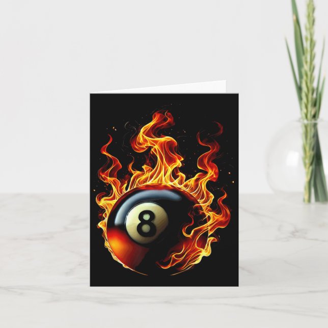 Carte 8 Billard Billard Billard Joueur Flame (Devant)