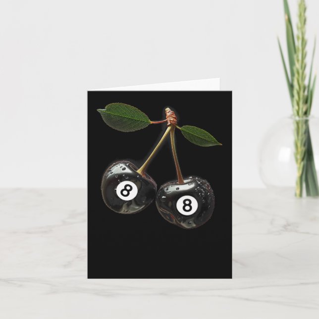 Carte 8 Billard Billard Joueur Cerises (Devant)