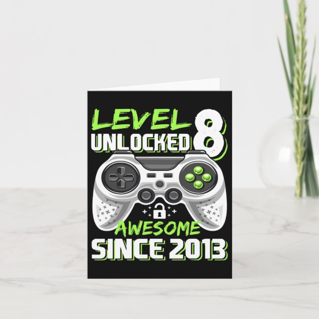 Carte 8 Déverrouillé Awesome 2013 jeu vidéo 8e anniversa (Devant)