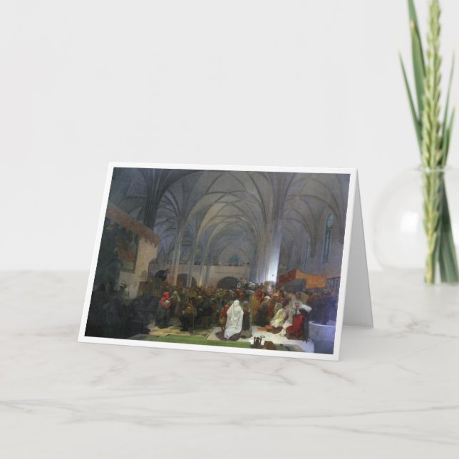 Carte #8 Maître Jan Hus Prêcher à la chapelle de Bethlée (Devant)