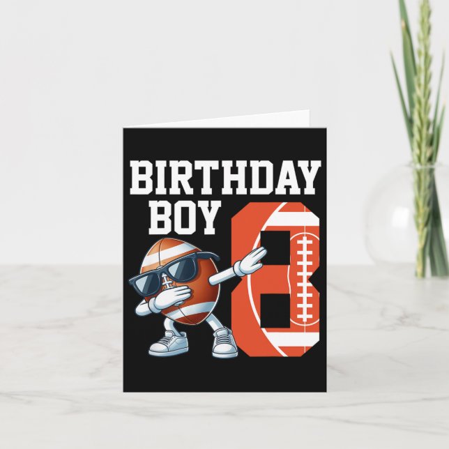 Carte 8 Years Old Boy Football Player 8th (Devant)