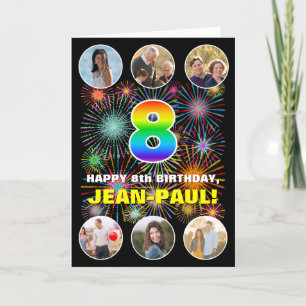 Carte 8e anniversaire : Amusant Arc en Ciel #, Personnal