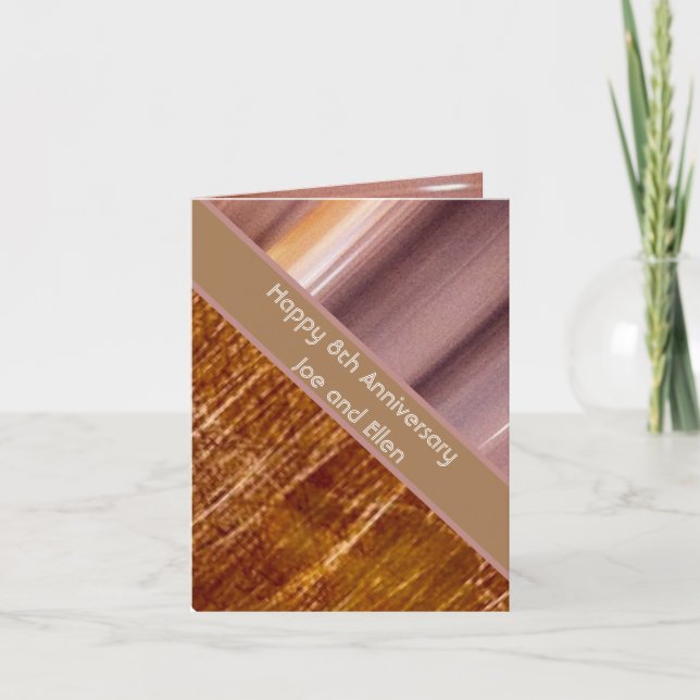 Carte 8e anniversaire, bronze et poterie (Devant)