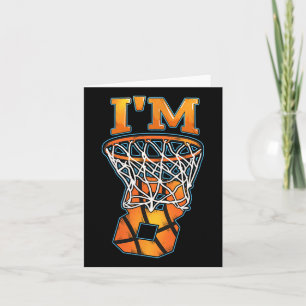Carte 8e anniversaire Bysketbyll Joueur I'm 8 Garçons Fi