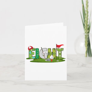 Carte 8e anniversaire Golf Thème 8 ans Enfants Sport Par