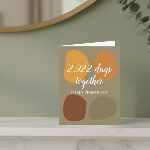 Carte 8e anniversaire mariage moderne