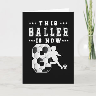 Carte 8e Birthday Poison Soccer Player 8 Year Old Boy