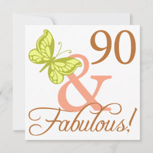 Carte 90 Et Fabuleux Cadeaux D'Anniversaire (Automne)