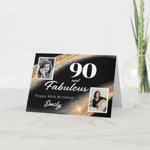 Carte 90 et Fabuleux Photo Or Noir 90e Anniversaire