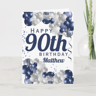 Carte 90e anniversaire Ballons de la marine