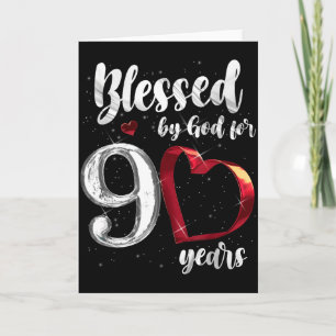 Carte 90e anniversaire béni par Dieu pendant 90 ans Anni