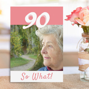 Carte 90e Anniversaire Drôle Photo Personnalisée Positiv