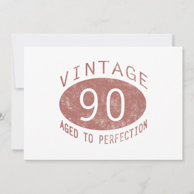 Carte 90e anniversaire Humour Vintage (Devant)