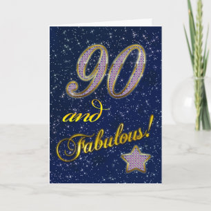 Carte 90e anniversaire pour quelqu'un Fabulous