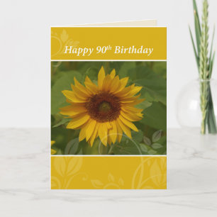 Carte 90e anniversaire Tournesol