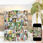 Carte 90e ou tout âge Collage photo Gros anniversaire<br><div class="desc">grande carte d'anniversaire modèle photo que vous pouvez customiser pour n'importe quel âge et ajouter jusqu'à 40 photos différentes. L'exemple est pour un 90ème anniversaire que vous pouvez modifier et vous pouvez également personnaliser le message à l'intérieur et enregistrer l'année à l'arrière. Le modèle photo est prêt pour vous à...</div>