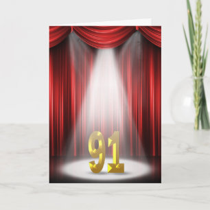 Carte 91e anniversaire sous les projecteurs