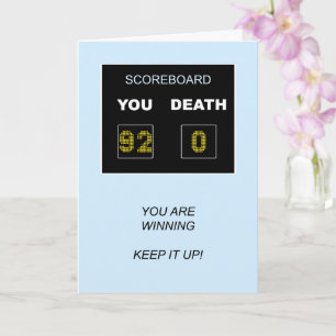 Carte 92e tableau de bord d'anniversaire