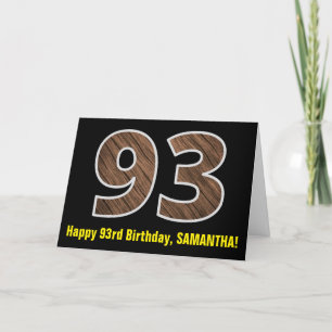 Carte 93e anniversaire : Nom + Faux Motif de grains de b