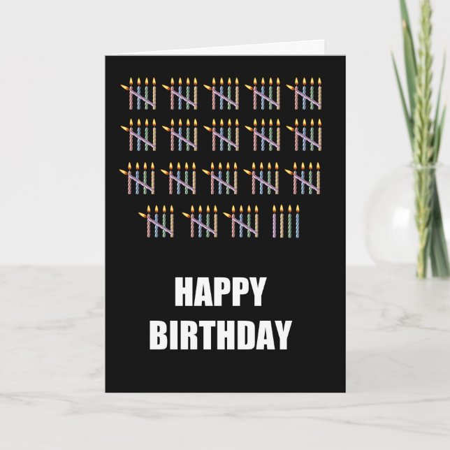 Carte 94e anniversaire avec des bougies (Devant)