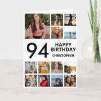 94e anniversaire Collage photo 13 photos noir blan